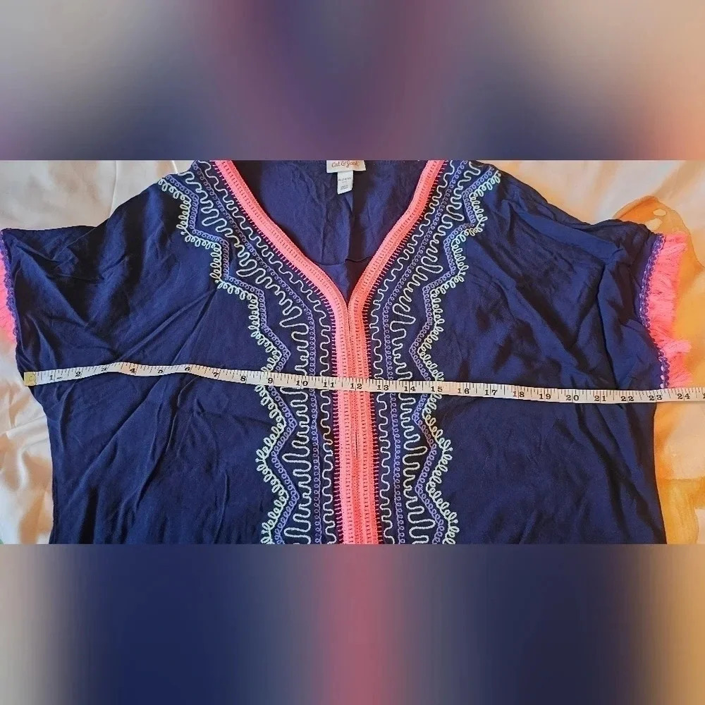 Cat & Jack Girl's Embroidered Boho Short Sleeve Top Size XL (14/16) - Picture 10 of 11